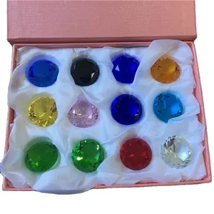 Caixa de presente decorativa de 30mm ou 40mm, caixa de presente para casamento e casa com cristal de diamante