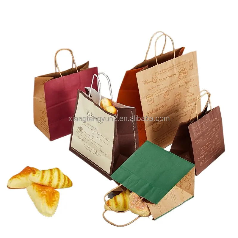 Wholesale flat bottom kraft paper bag cheap price shopping gift bag brown kraft paper bags