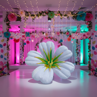 Décoration de plafond de mariage colorée, fleurs gonflables éclairées par LED, gonflables publicitaires
