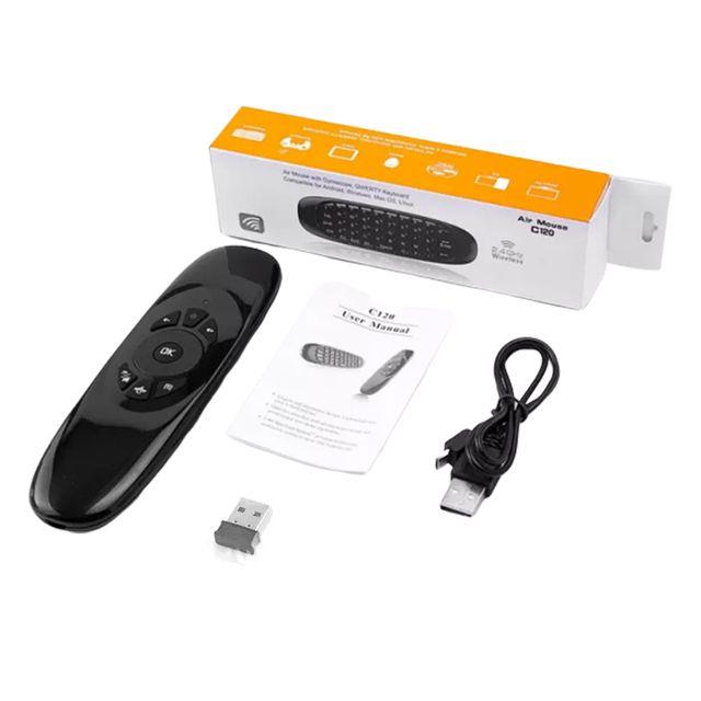 Best Selling  C120 2.4g USB Dongle Universal Air Mouse Remote Control with li-battery
