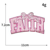 En gros, Patchs brodés de lettres à paillettes thermocollants, Appliques avec slogans 'Faith River Babe', 'Pool Babe', 'Lake Babe', 'Beach Babe', 'Bow' pour chapeaux