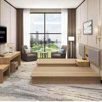 Moderne Hochwertige Maßgefertigte Schlafzimmermöbel Fünf-Sterne-Hotel-Bett King-Size Vollgrößen MDF-Platte Elegant für Apartments Heim-Schlafzimmer