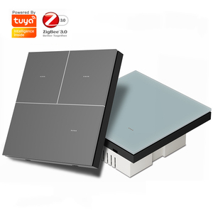 Ánh sáng thông minh chuyển đổi điện 4 gang tự động hóa nhà anh tiêu chuẩn agfrosted Glass tuya ZigBee chuyển đổi app điều khiển từ xa Google Alexa - Product Image 3