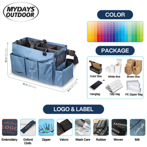 Sac de rangement <span class=keywords><strong>à</strong></span> bandoulière Mydays pour extérieur, multi-poches, organisateur d'outils ménagers pour le nettoyage et le déménagement - Product Image 2