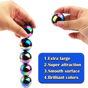 Lot de 5 perles magnétiques colorées pour la décoration de bureau et le soulagement du stress - Product Image 2