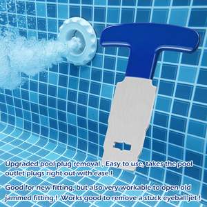 Herramienta de extracción de asiento de globo ocular de Metal mejorada para piscinas enterradas Spa Return Jet Plug boquillas accesorios de entrada herramientas Accesorios - Product Image 5