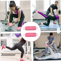 Sangles de cheville unisexes pour fitness, rembourrées en néoprène, avec double anneau en D, sangle de câble réglable, compression élastique pour exercices de fessiers et de jambes