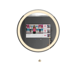 STANHOM CE FCC RoHS Miroir intelligent moderne pour salle de bain avec écran tactile WIFI <span class=keywords><strong>Android</strong></span> 12 et éclairage, design graphique - Product Image 1