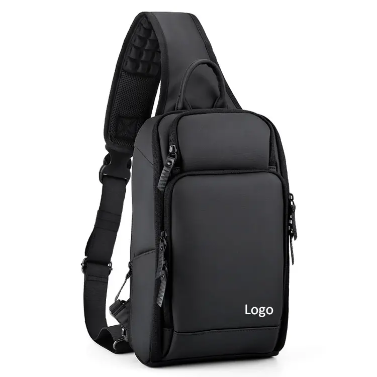 New Design Travel Functional Multi-Pocket Crossbody Bag Men Multi Function Chest Bag Men Bag Sling