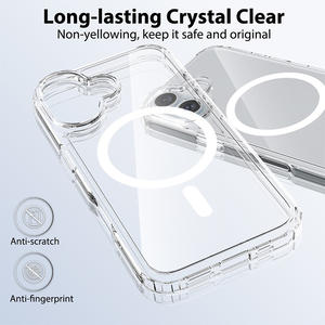 Funda de teléfono móvil Twinscase, funda de TPU transparente delgada para iPhone 16 Pro Max, funda de teléfono magnética transparente fina, funda de teléfono personalizada - Product Image 6