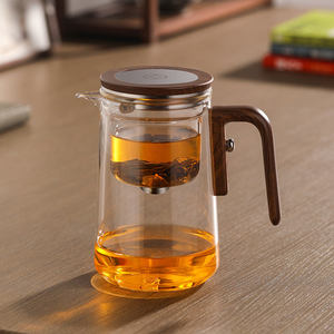 Tetera <span class=keywords><strong>de</strong></span> Vidrio <span class=keywords><strong>con</strong></span> <span class=keywords><strong>Filtro</strong></span> Separador <span class=keywords><strong>de</strong></span> Té, Resistente al Calor, Artefacto para Preparar Té, Taza Magnética Absorbente <span class=keywords><strong>de</strong></span> Burbujas - Product Image 2