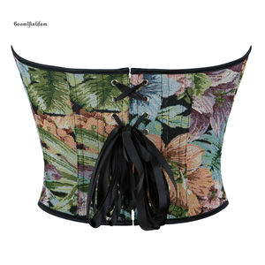 Corsets de chemisier de style corset vintage pour femmes avec haut <span class=keywords><strong>bustier</strong></span> à imprimé floral <span class=keywords><strong>médiéval</strong></span> - Product Image 2