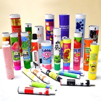 Tube d'emballage en aluminium-plastique transparent durable HaoShuoDa avec bouchon à vis, écologique, pour chewing-gum, impression UV personnalisée