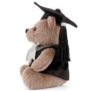 Zaves oso <span class=keywords><strong>de</strong></span> peluche pareja sentada para fiesta vestido negro pajarita Mortarboard muñeca suave para decoración del hogar para niños niñas escuela trasera - Product Image 3
