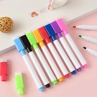 Nouveaux stylos marqueurs effaçables pour tableau blanc, pas d'encre noire magnétique, sans aimant