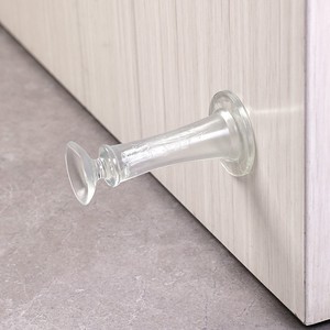 ตัวกั้นประตูแบบใสติดผนัง PVC ดีไซน์เรียบง่ายติดตั้งง่ายสำหรับห้องน้ำใช้ในครัวเรือนตัวปิดประตูแบบเงียบ - Product Image 1