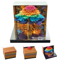 Chakra Tree 3D Paper Craft Memo Pad Bloc-notes coloré fait à la main pour cadeau de bricolage créatif