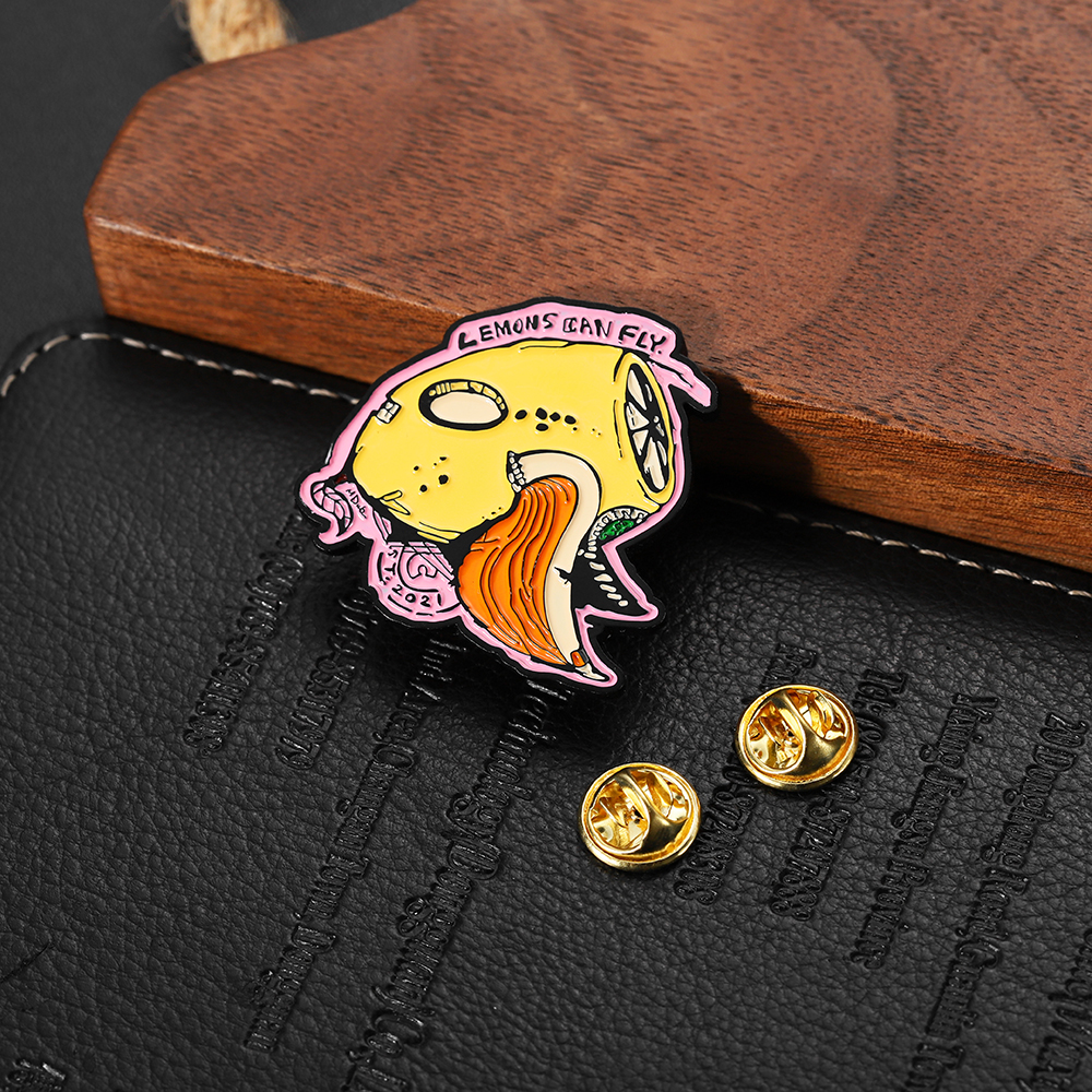 cartoon enamel pin