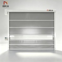 Porte à enroulement rapide en PVC jaune / Porte à enroulement rapide industrielle avec détection radar pour entrepôt, salle blanche, usine