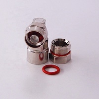 Conector coaxial RF de ángulo recto macho de 1/2 \ "N, cable de antena de alimentador de espuma de impedancia de 50ohm con abrazadera de Cable Coaxial tipo de fábrica