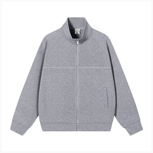 Black Men's Full Zip <b>Track</b> <b>Jacket</b> Stand Collar Regular Fit Zip Up Outerwear for Casual Running - Product Image 2
