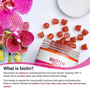 Gummies OEM personnalisables à marque privée : <span class=keywords><strong>Acide</strong></span> <span class=keywords><strong>Hyaluronique</strong></span> 1000mcg, Multivitamines, Kératine, Collagène et Biotine pour la Croissance Capillaire - Product Image 6