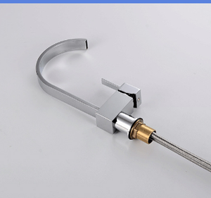 Vòi Xoay 360 Độ Đế Vuông Mạ Crôm Bằng Đồng Thau Phong Cách Thiên Nga Bán Chạy Vòi Chậu Rửa Nhà Bếp Kiểu Thác Nước - Product Image 3