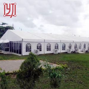 Tente de réception d'occasion à prix abordable pour l'hiver, avec structure en aluminium et bâche en PVC, 10m x 12m, avec porte coulissante - Product Image 4