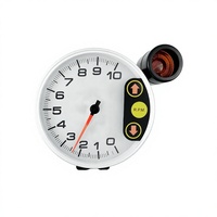MrGauge 125mm Tachometer Mobil Motor Stepper Warna Putih 0-10000RPM Pengukur RPM Balap dengan Lampu Shift untuk Kendaraan 832 P 10K