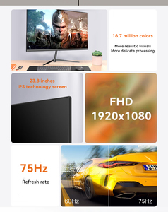 Panneau IPS 23.8 pouces super fin FHD 1920x1080 75Hz 100Hz moniteur d'<span class=keywords><strong>ordinateur</strong></span> de bureau moniteurs d'<span class=keywords><strong>ordinateur</strong></span> de jeu éclairage RVB affichage Led - Product Image 3