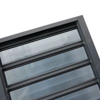 Fenêtre à persiennes extérieure en aluminium de qualité supérieure, style ouvert fixe, pour résidence, avec volets de sécurité extérieurs