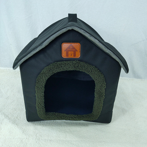 Calidad de <span class=keywords><strong>moda</strong></span> forma de casa Cama Durable cama <span class=keywords><strong>del</strong></span> animal doméstico para perro gato plegable - Product Image 2
