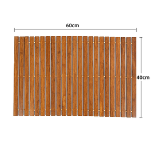Tapis de salle de bain YUYOU moderne, écologique, antidérapant, en bambou, imperméable, avec garantie <span class=keywords><strong>d</strong></span>'un an - Product Image 6