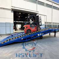 Niveleur de quai manuel de 6 à 15 tonnes Rampe pour camion Rampes de quai de chargement mobile hydraulique