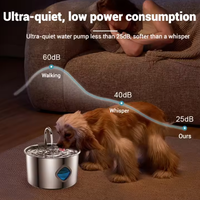 Neues Design Unterstützt OEM Edelstahl Wasserdichter Automatischer Haustier-Wasserspender 3,2L für Katzen und Hunde