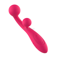 Produit de massage en silicone OEM ODM pour adultes, bien-être, étanche, rechargeable, avec 3 vitesses, 7 modes, vibrateurs à double boule pour femmes