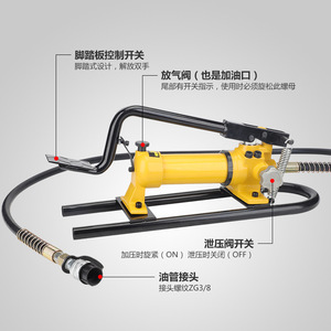 Bomba hidráulica de pie Soli CFP-800-1 de 11 kg, de hierro fundido, para uso industrial - Product Image 4