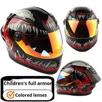 Casque pour enfants du commerce extérieur transfrontalier pour garçons filles pour et moto utiliser matériau ABS couleur noire modèle XPB K800