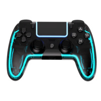 Manette de jeu sans fil Saitake pour Playstation 4 avec design d'éclairage RVB, manette de jeu PS4
