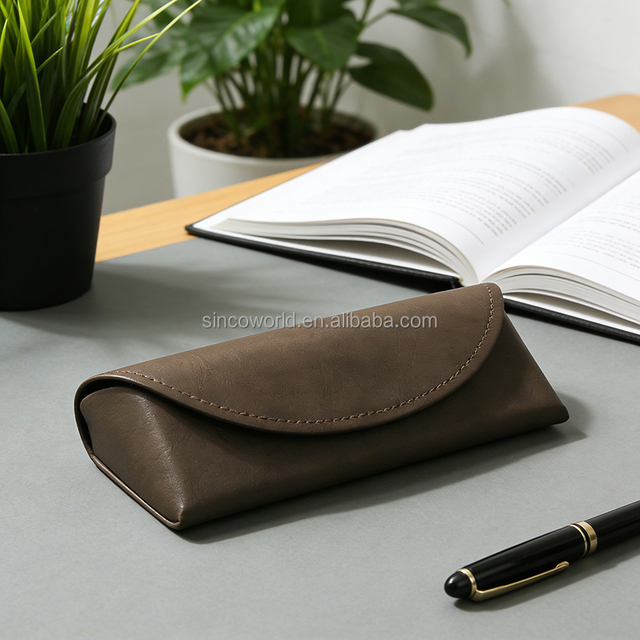 Sinco Soft Bag Folding Reading Glasses Case Cases for Eyeglasses Hard Leather Eyeglass Cases Portable Leather Eyewear Storage