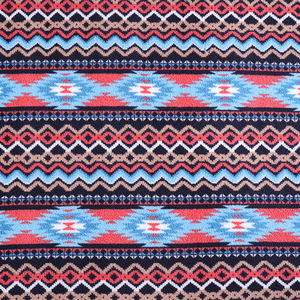 Vải dệt kim phía Tây Nam 2 Mặt 100 Polyester Aztec hỗ trợ tùy chỉnh mô hình Sherpa lông cừu aztque vải cho áo khoác chăn - Product Image 1