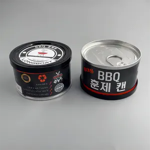 Stiker Kustom Cincin Tarik Makanan Kelas Kosong Kaleng Tuna Logam BBQ Kemasan Kaleng Timah