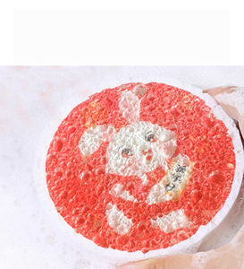 Compressed Cellulose Kitchen Sponge Round Popup Reusable Eco Friendly Wood Pulp Cleaning Sponge Custom Design Dish Sponge - Product Image 2