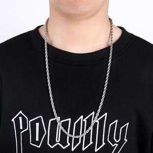 Collane a Catena Intrecciata <span class=keywords><strong>in</strong></span> Oro 18k Personalizzate, Antiossidanti, <span class=keywords><strong>in</strong></span> Acciaio Inossidabile, Oro e <span class=keywords><strong>Argento</strong></span> - Product Image 3