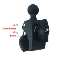 Motorrad Fahrrad Griff Bar Schiene Montieren mit 1 zoll Ball Halterung für Gopro Action Kamera für Ram Mount Lenker Clamp