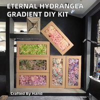 Abadi Anna Hydrangea DIY bahan bunga grosir buatan tangan warna gradien daun kecil Hydrangea botol mengambang bunga