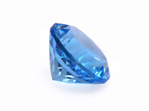 Topacio Azul Natural de 8x8 mm, Calibrado, Forma Redonda, Corte Facetado, Gema Suelta para Joyería - Product Image 3