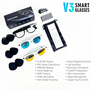 แว่นกันแดดกรอบสีขาว เลนส์สีน้ำเงินเหลือง วัสดุพลาสติกไทเทเนียม - Product Image 5