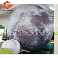 Ballons gonflables Neuf Planètes pour décorations de fête sur le thème de la Lune / Ballon publicitaire en PVC Lune et Terre