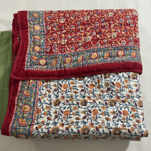 Edredones Kantha étnicos Vintage hechos a mano de lujo de fabricante indio edredón Kantha de algodón cosido a mano edredones de retazos para el hogar - Product Image 1